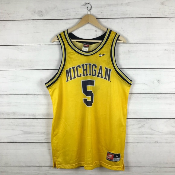 Vintage 1990s Nike x Michigan 5 NCAA Jersey